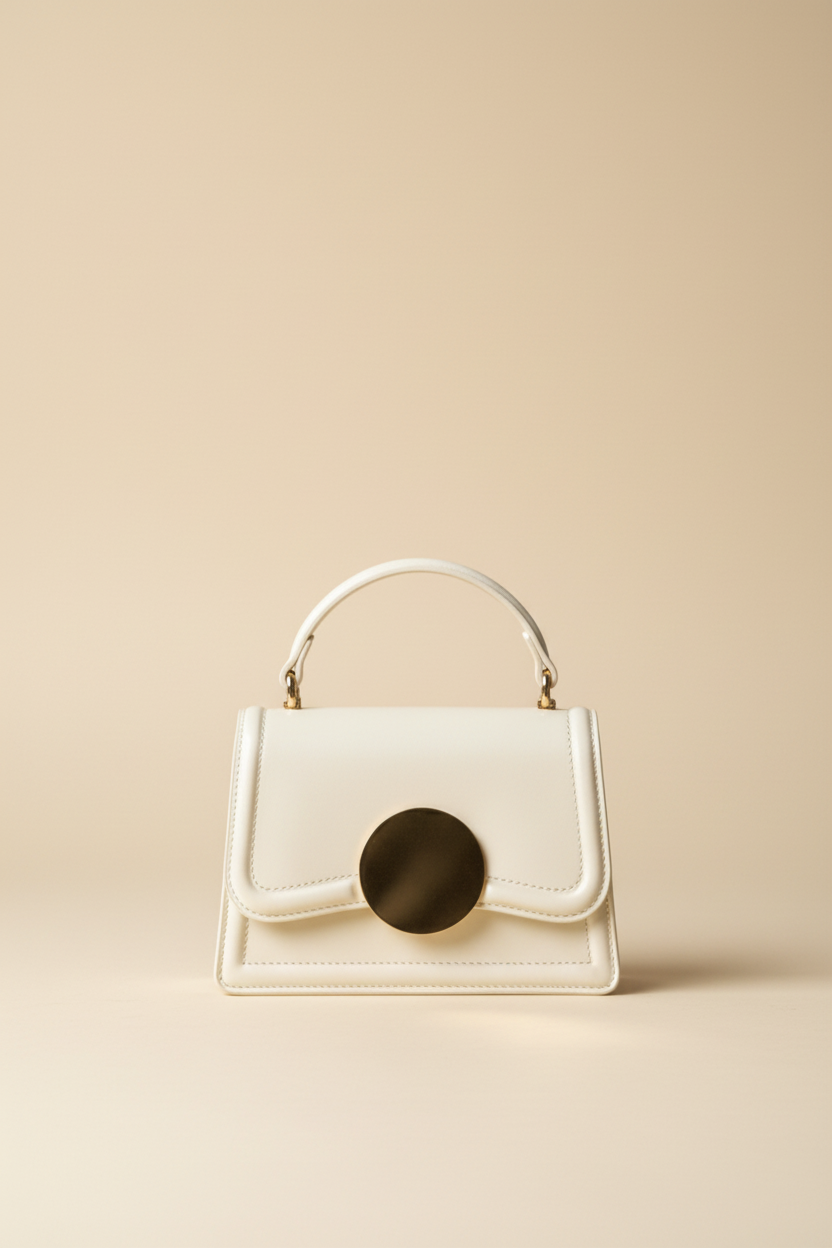 Mini bag blanc ivoire — frontale posé