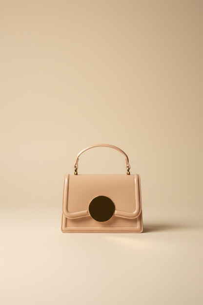 Mini bag nude — frontale posé