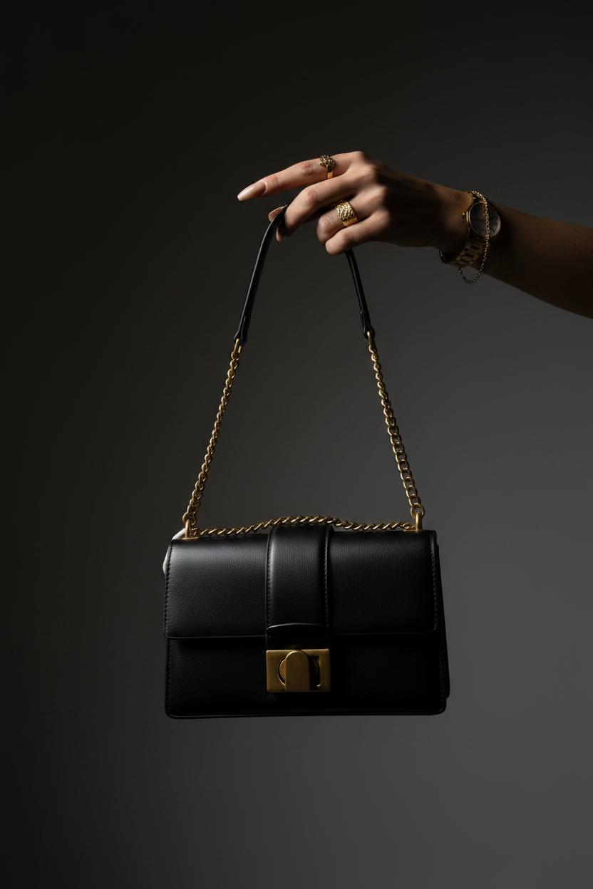 Noir accessoires trois quarts