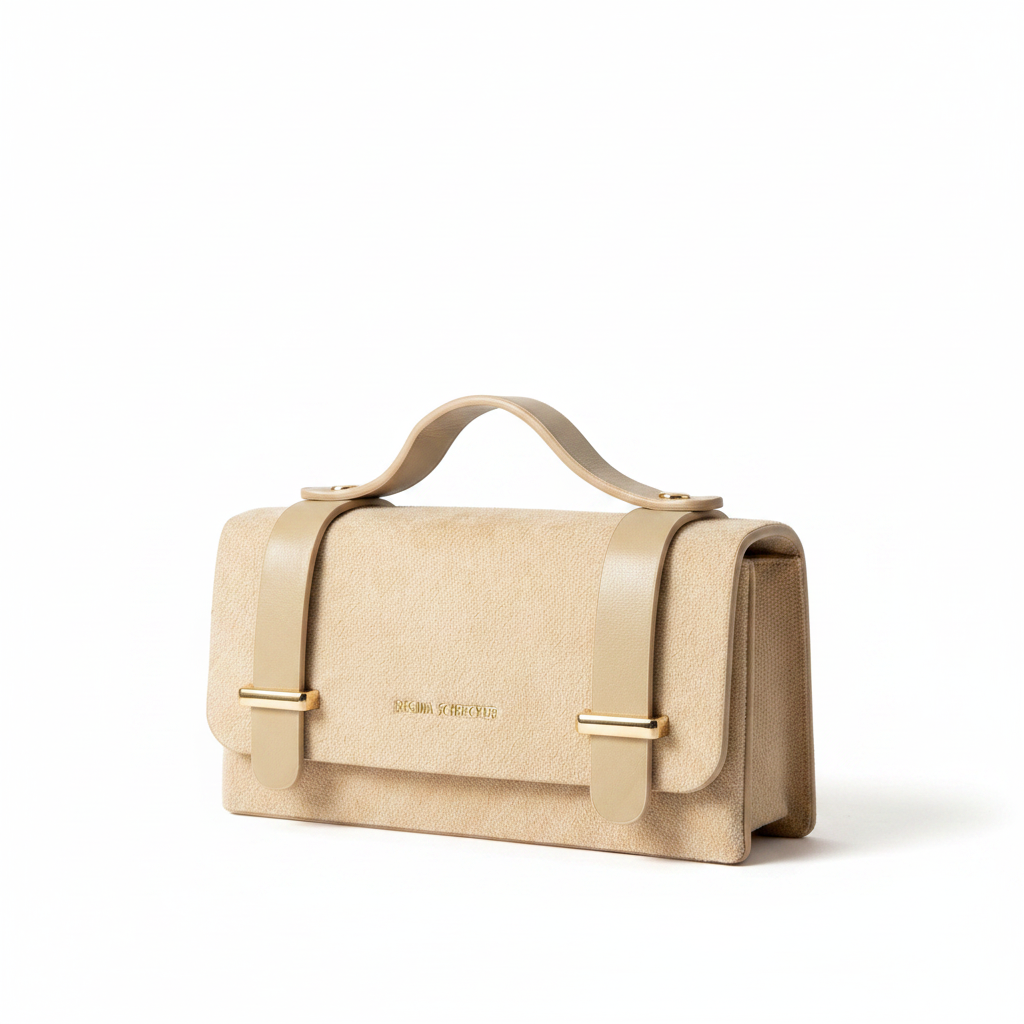 Regina Schrecker – Sac Bouclé Beige Fond Blanc E-commerce