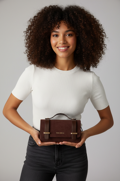 Sac brun compact - pose 2