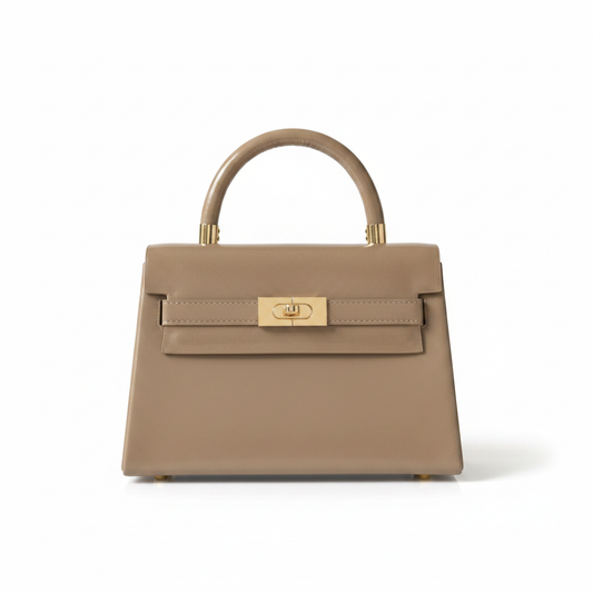 Sac taupe greige Kelly – fond blanc
