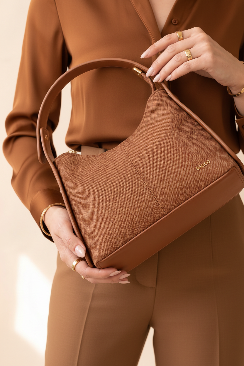 Tenue adaptée au sac, inscription Bagco